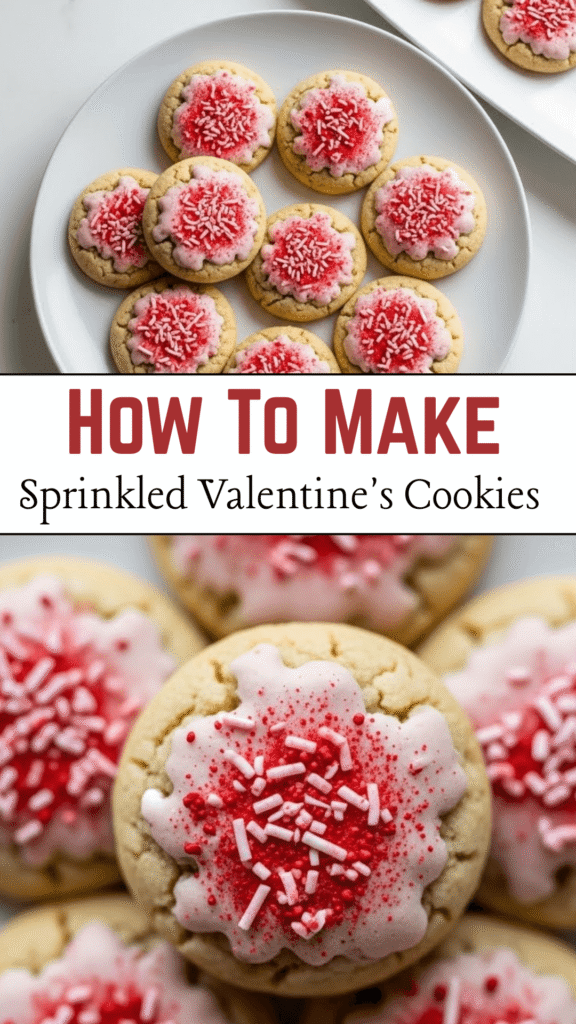 How to Make Sprinkled Valnetine Cookies