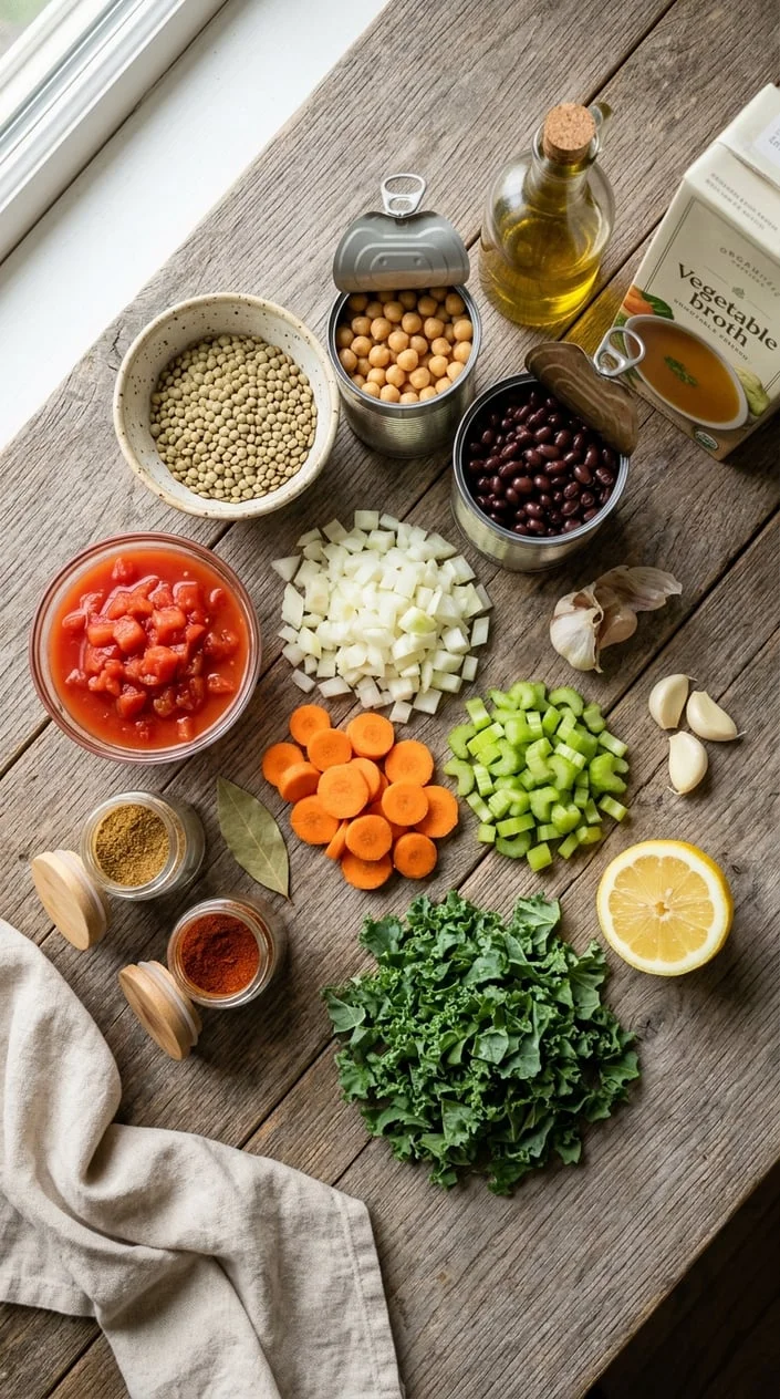 Fibermaxxing Soup Recipe (High-Fiber Veggie & Bean Soup) 3 Ingredients